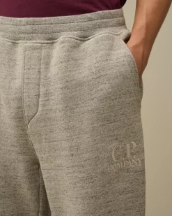 Tracksuits & Shorts<C.P. Company Japanese Mélange Fleece Logo Sweatpants Greystone Melange