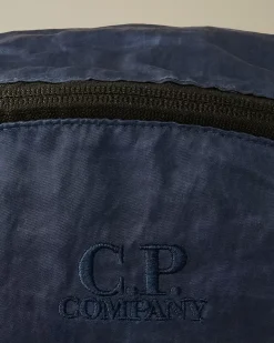 Clothing 10-14|Clothing 4-8<C.P. Company Kids Nylon B Logo Zipped Waistbag Estate Blue