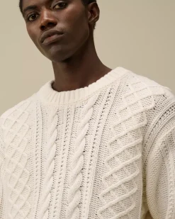 Jumpers<C.P. Company Lambswool Crewneck Logo Knit Gauze White