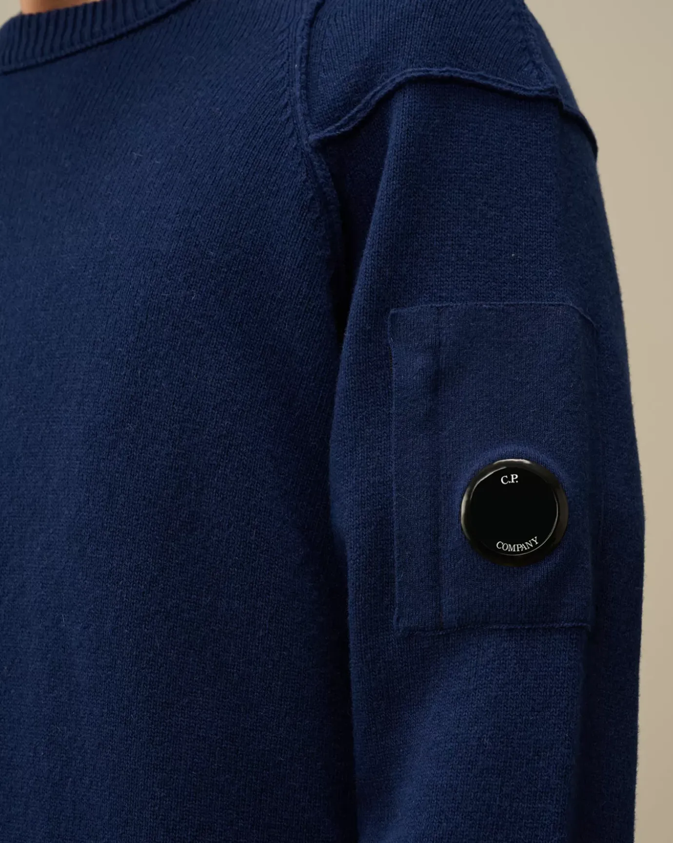 Jumpers<C.P. Company Lambswool GRS Crew Neck Knit Estate Blue