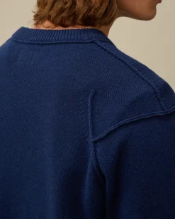 Jumpers<C.P. Company Lambswool GRS Crew Neck Knit Estate Blue