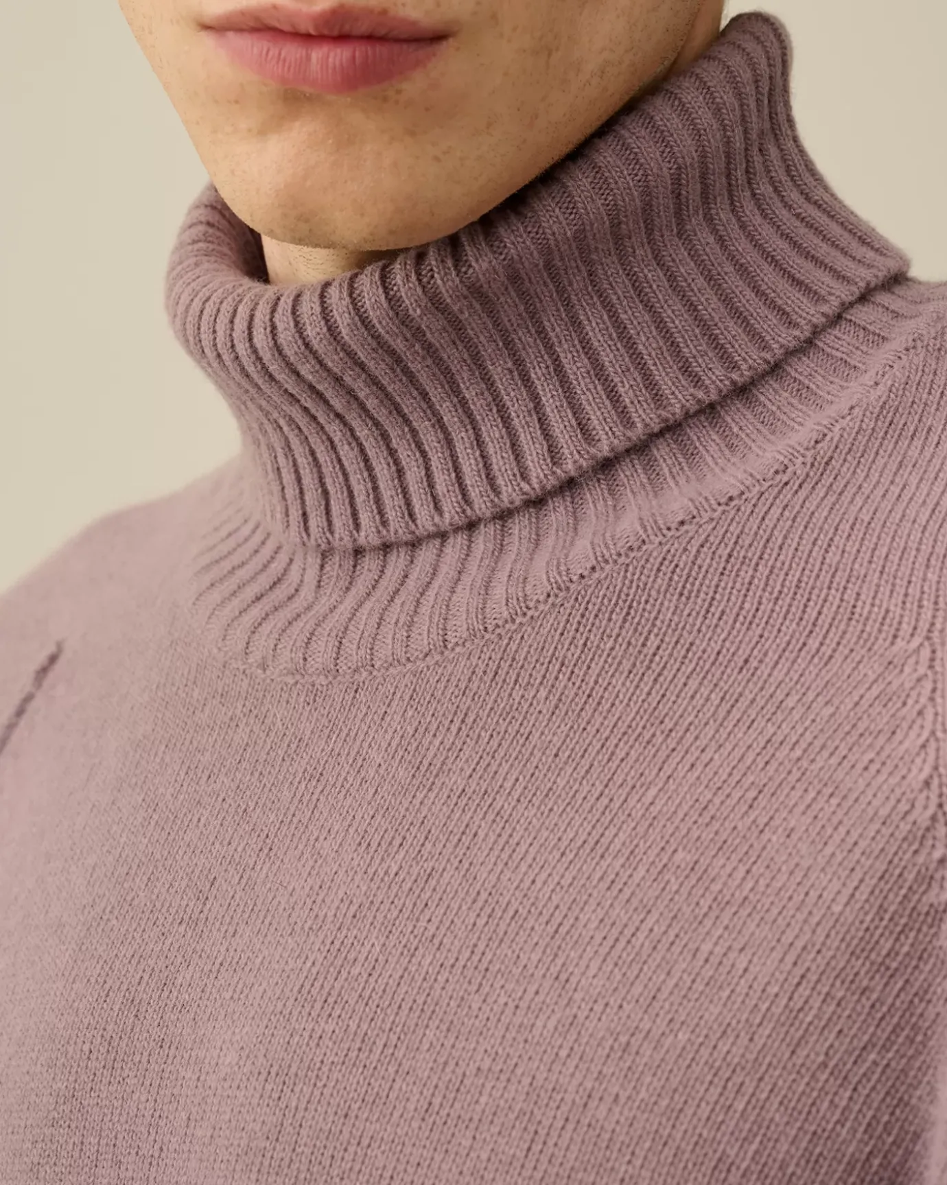 Jumpers<C.P. Company Lambswool GRS Turtleneck Knit Purple Dove