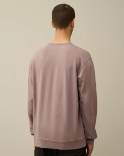 Sweatshirts<C.P. Company Light Fleece Crew Neck Sweatshirt Purple Dove