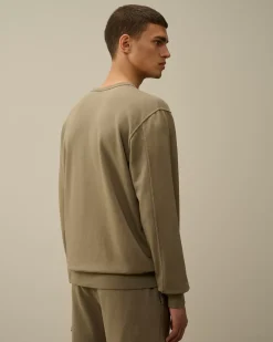 Sweatshirts<C.P. Company Light Fleece Crew Neck Sweatshirt Walnut – Beige