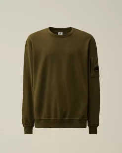 Sweatshirts<C.P. Company Light Fleece Crew Neck Sweatshirt Ivy Green