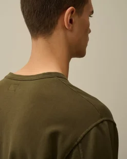 Sweatshirts<C.P. Company Light Fleece Crew Neck Sweatshirt Ivy Green