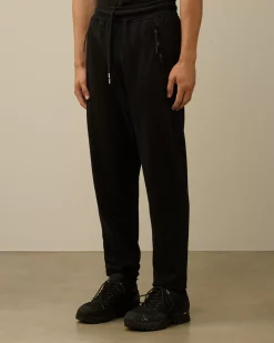 Tracksuits & Shorts<C.P. Company Light Fleece Embroidery Sweatpants Black
