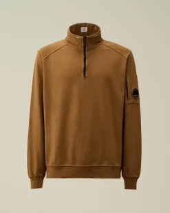 Sweatshirts<C.P. Company Light Fleece Half Zipped Sweatshirt Toffee – Beige
