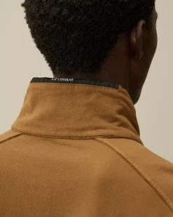 Sweatshirts<C.P. Company Light Fleece Half Zipped Sweatshirt Toffee – Beige