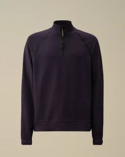 Sweatshirts<C.P. Company Light Fleece Half Zipped Sweatshirt Nightshade – Purple