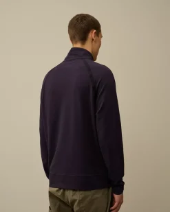 Sweatshirts<C.P. Company Light Fleece Half Zipped Sweatshirt Nightshade – Purple
