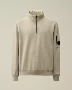 Sweatshirts<C.P. Company Light Fleece Half Zipped Sweatshirt Greystone Melange
