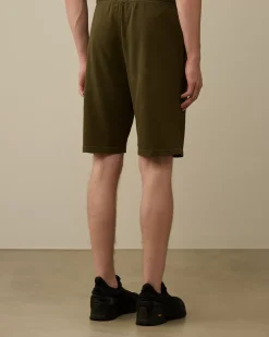 Tracksuits & Shorts<C.P. Company Light Fleece Lens Shorts Ivy Green