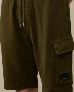 Tracksuits & Shorts<C.P. Company Light Fleece Lens Shorts Ivy Green