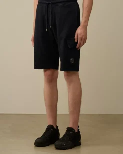 Tracksuits & Shorts<C.P. Company Light Fleece Lens Shorts Total Eclipse – Blue