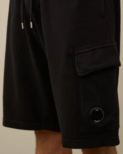 Tracksuits & Shorts<C.P. Company Light Fleece Lens Shorts Black