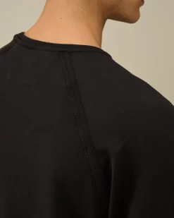 Sweatshirts<C.P. Company Light Fleece Logo Crew Neck Sweatshirt Black