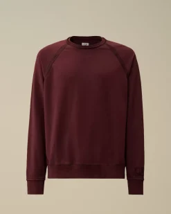 Sweatshirts<C.P. Company Light Fleece Logo Crew Neck Sweatshirt Potent Purple