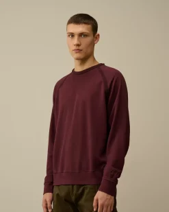 Sweatshirts<C.P. Company Light Fleece Logo Crew Neck Sweatshirt Potent Purple