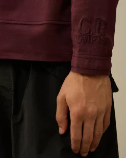 Sweatshirts<C.P. Company Light Fleece Logo Hooded Sweatshirt Potent Purple