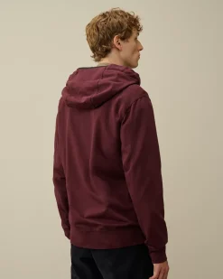 Sweatshirts<C.P. Company Light Fleece Zipped Hooded Sweatshirt Potent Purple