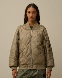 Jacket & Coats<C.P. Company Liner Padded Bomber Jacket Vintage Khaki – Beige