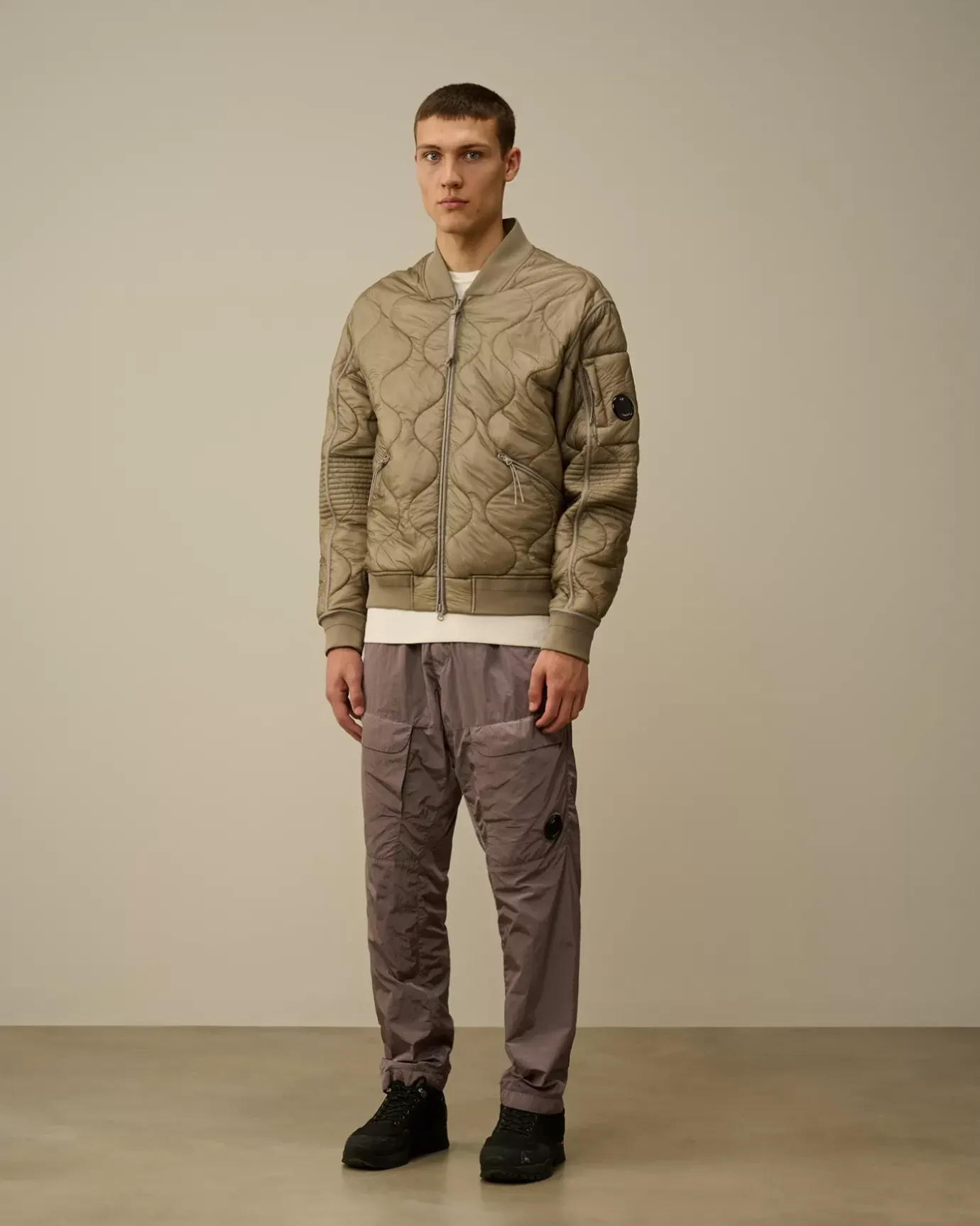 Jacket & Coats<C.P. Company Liner Padded Bomber Jacket Vintage Khaki – Beige
