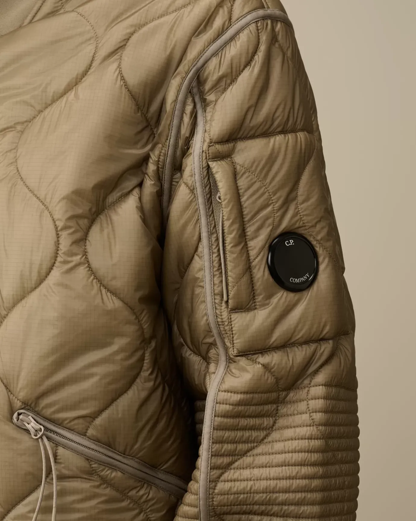 Jacket & Coats<C.P. Company Liner Padded Bomber Jacket Vintage Khaki – Beige