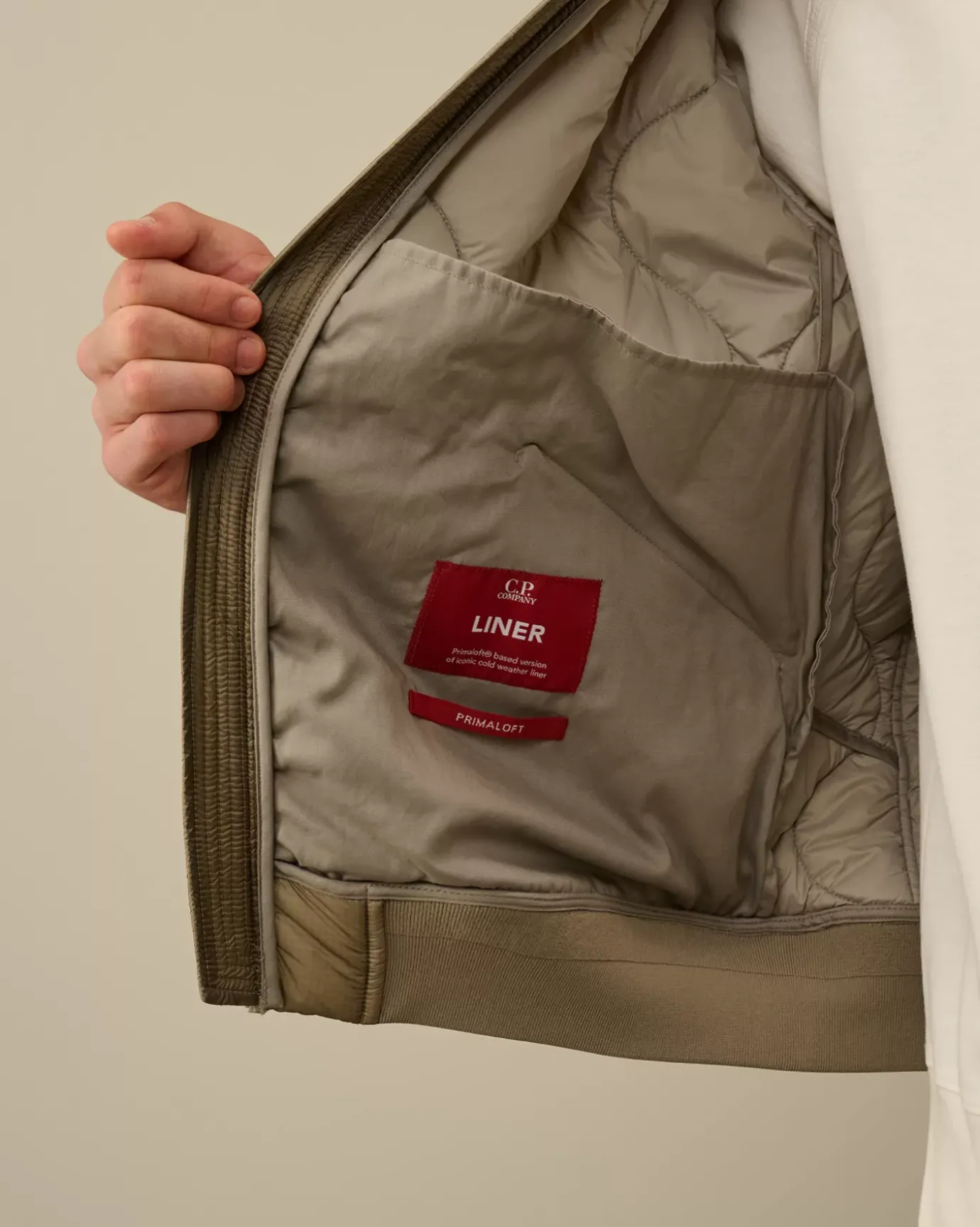 Jacket & Coats<C.P. Company Liner Padded Bomber Jacket Vintage Khaki – Beige