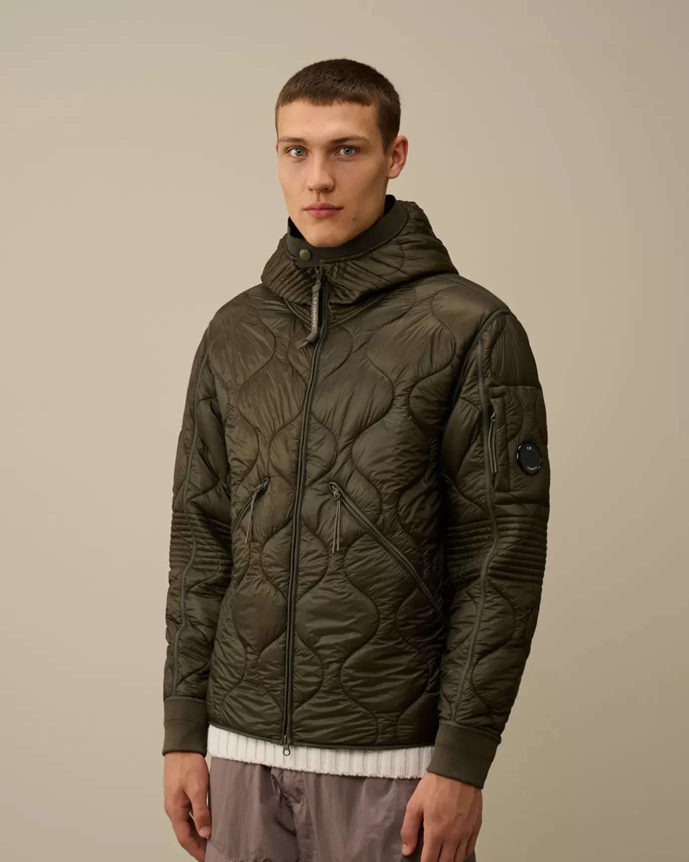 Jacket & Coats<C.P. Company Liner Padded Hooded Jacket Grape Leaf – Green