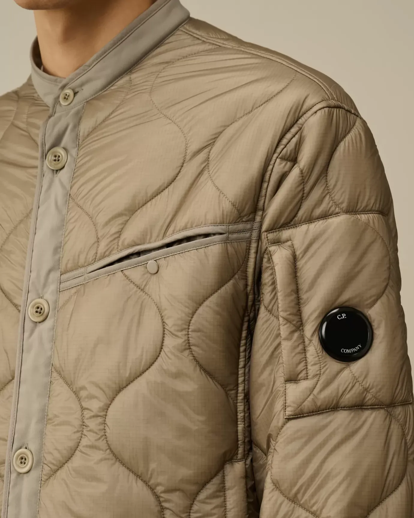 Jacket & Coats<C.P. Company Liner Padded Jacket Vintage Khaki – Beige