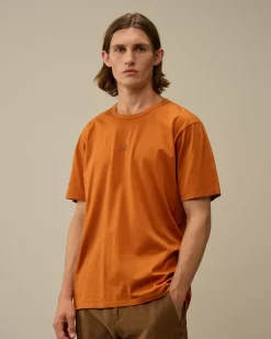 T-shirts & Polo<C.P. Company Mercerized 70/2 Jersey Gasato Printed Logo T-Shirt Bombay Brown