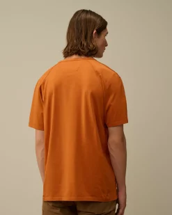 T-shirts & Polo<C.P. Company Mercerized 70/2 Jersey Gasato Printed Logo T-Shirt Bombay Brown