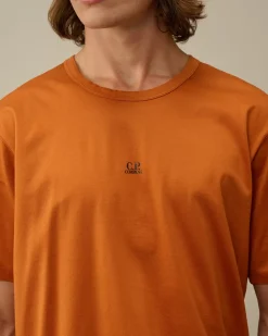 T-shirts & Polo<C.P. Company Mercerized 70/2 Jersey Gasato Printed Logo T-Shirt Bombay Brown