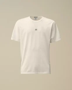 T-shirts & Polo<C.P. Company Mercerized 70/2 Jersey Gasato Printed Logo T-Shirt Gauze White