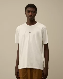 T-shirts & Polo<C.P. Company Mercerized 70/2 Jersey Gasato Printed Logo T-Shirt Gauze White