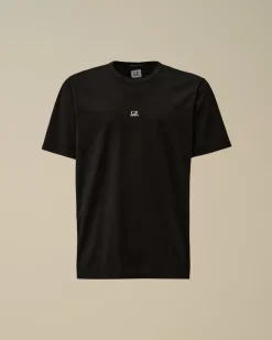T-shirts & Polo<C.P. Company Mercerized 70/2 Jersey Gasato Printed Logo T-Shirt Black