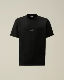 T-shirts & Polo<C.P. Company Mercerized 30/2 Jersey Twisted Logo Graphic T-Shirt Black