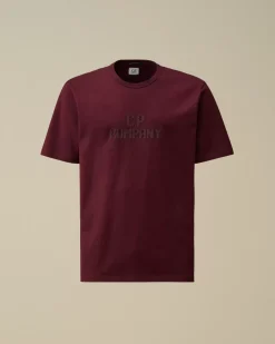 T-shirts & Polo<C.P. Company Mercerized 30/2 Jersey Twisted Bold Logo T-Shirt Potent Purple