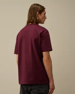T-shirts & Polo<C.P. Company Mercerized 30/2 Jersey Twisted Bold Logo T-Shirt Potent Purple