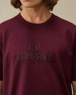 T-shirts & Polo<C.P. Company Mercerized 30/2 Jersey Twisted Bold Logo T-Shirt Potent Purple