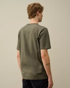 T-shirts & Polo<C.P. Company Mercerized 30/2 Jersey Twisted Bold Logo T-Shirt Grape Leaf – Green