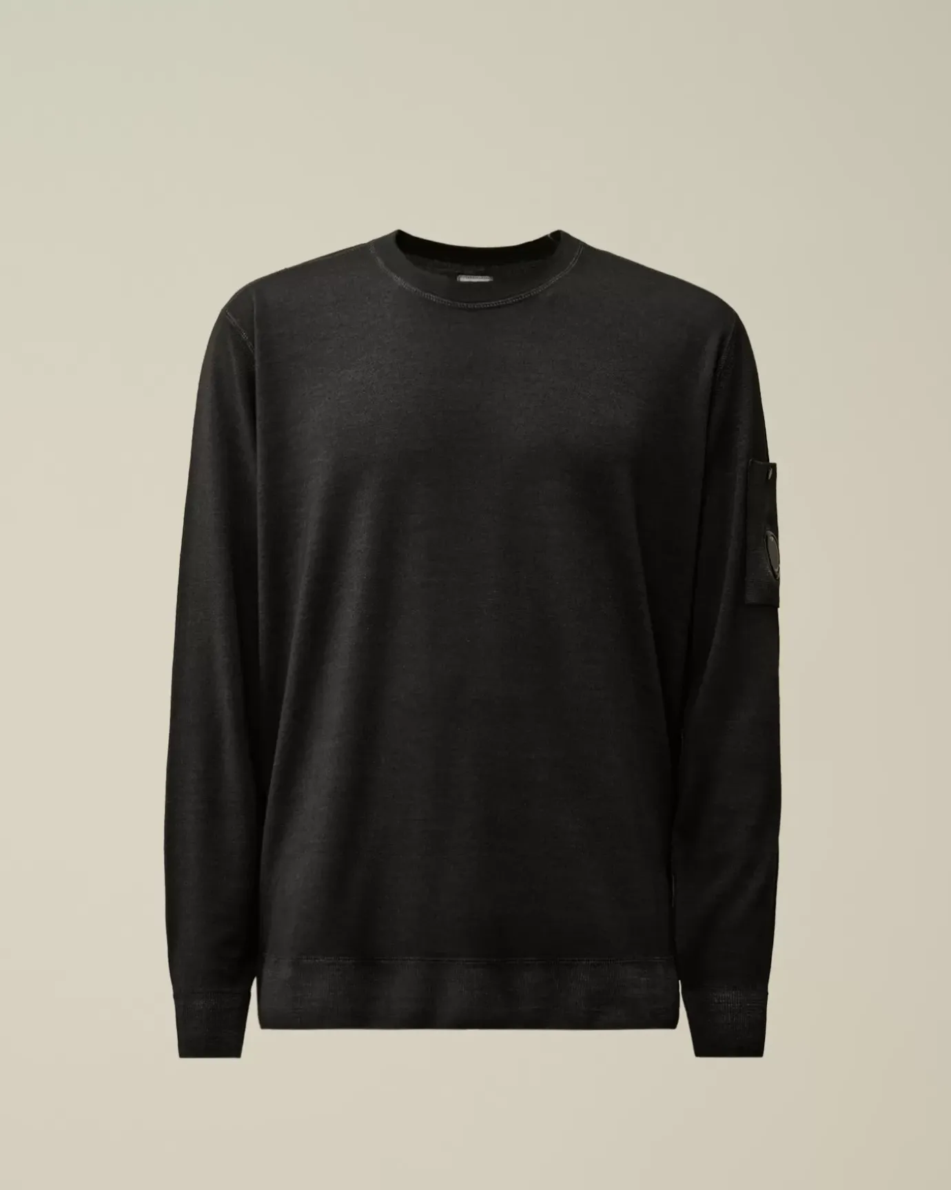 Jumpers<C.P. Company Merino Wool Fast Dyed Crew Neck Knit Black
