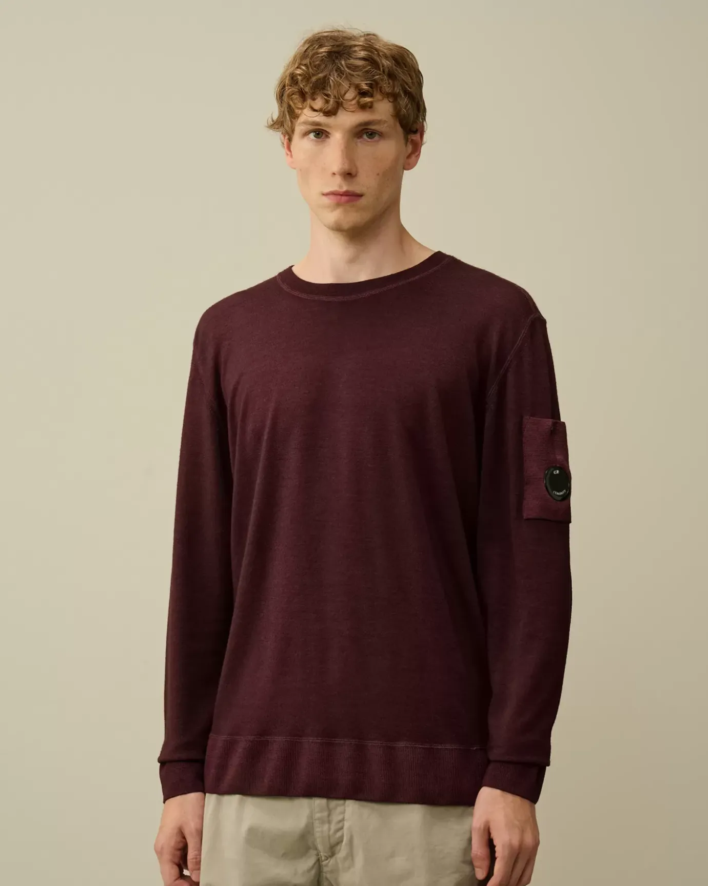 Jumpers<C.P. Company Merino Wool Fast Dyed Crew Neck Knit Potent Purple