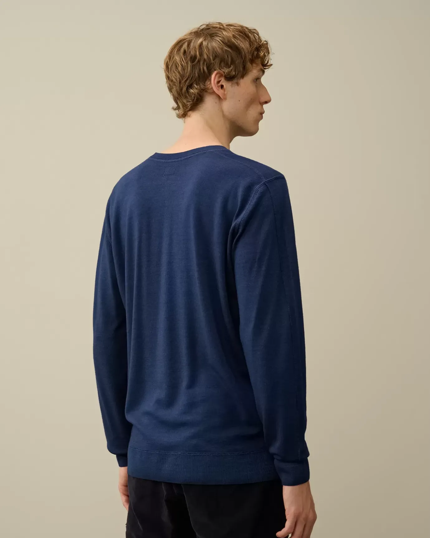 Jumpers<C.P. Company Merino Wool Fast Dyed Crew Neck Knit Estate Blue