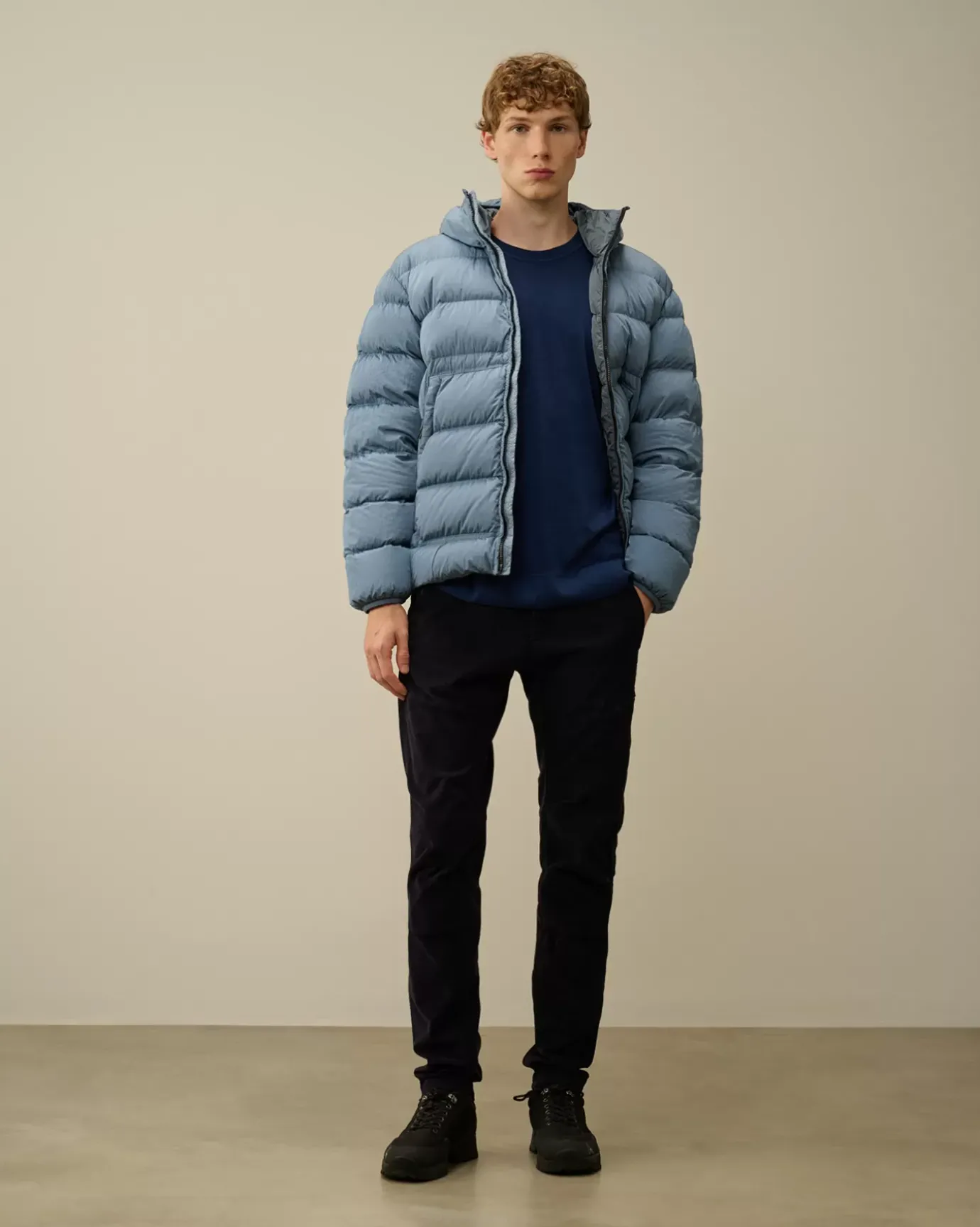 Jumpers<C.P. Company Merino Wool Fast Dyed Crew Neck Knit Estate Blue