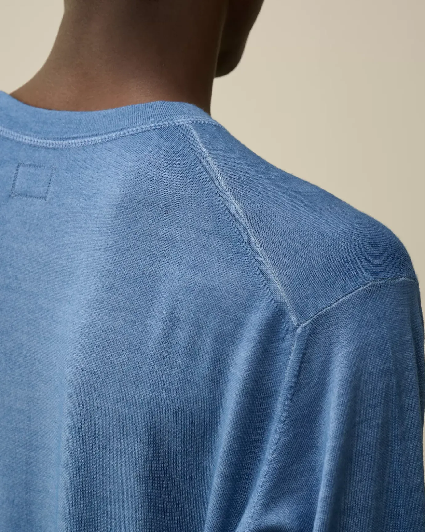 Jumpers<C.P. Company Merino Wool Fast Dyed Crew Neck Logo Knit Flint Stone – Blue