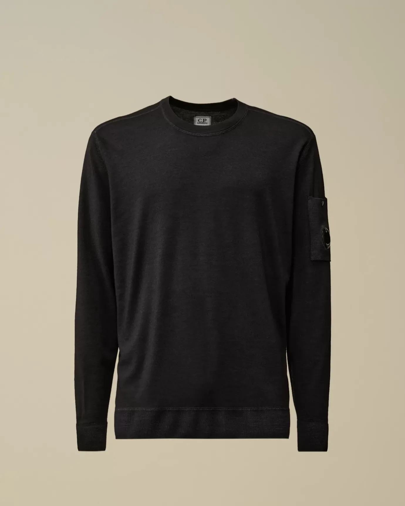Jumpers<C.P. Company Merino Wool Fast Dyed Crew Neck Knit Total Eclipse – Blue