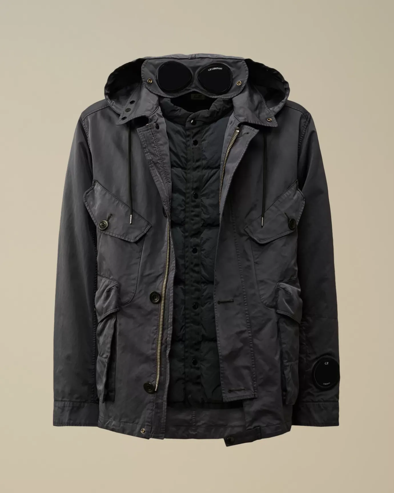 Jacket & Coats<C.P. Company Micro Kei Mille Jacket Black Sand