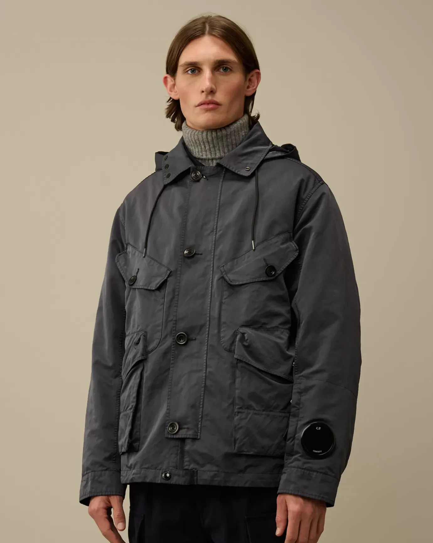 Jacket & Coats<C.P. Company Micro Kei Mille Jacket Black Sand